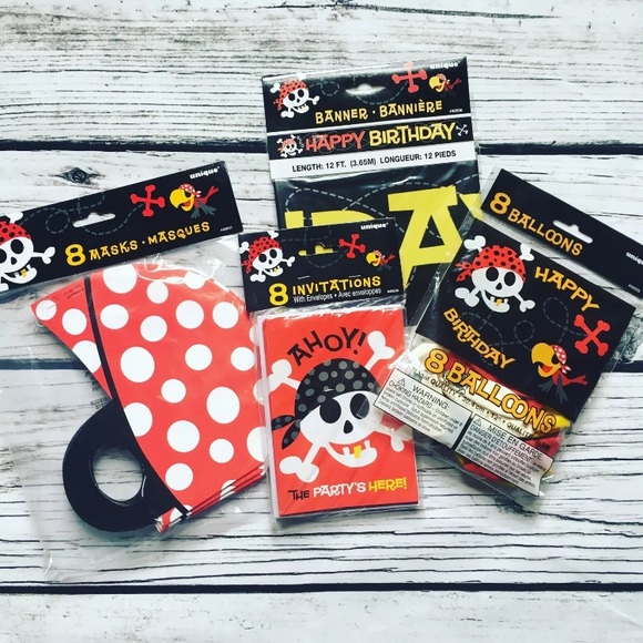 UNIQUE Pirate Birthday Party Supplies Balloons Art - Picture 1 of 8